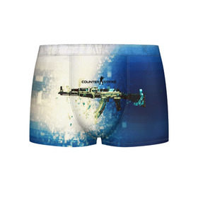 Мужские трусы 3D с принтом cs:go - Vulcan ak 47 exclusive в городе Новоалтайск, 50% хлопок, 50% полиэстер | классическая посадка, на поясе мягкая тканевая резинка | Тематика изображения на принте: ak 47 | awp | counter strike | cyber sport | game | skin | sport | vulcan | авп | вулкан | игры | скин