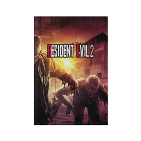 Обложка для паспорта матовая кожа с принтом Resident Evil 2 в городе Новоалтайск, натуральная матовая кожа | размер 19,3 х 13,7 см; прозрачные пластиковые крепления | 2 | biohazard | evil | g | horror | resident | survival | вирус | зла | зомби | монстры | обитель