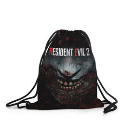 Рюкзак-мешок 3D с принтом Resident Evil 2 Remake в городе Новоалтайск, 100% полиэстер | плотность ткани — 200 г/м2, размер — 35 х 45 см; лямки — толстые шнурки, застежка на шнуровке, без карманов и подкладки | 2019 | biohazard | blood | corporation | corps | evil | horror | remake | resident | survival | umbrella | zombie | амбрелла | выживание | зла | зомби | корпорация | кровь | обитель | ремейк | ужасы