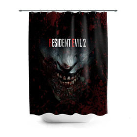 Штора 3D для ванной с принтом Resident Evil 2 Remake в городе Новоалтайск, 100% полиэстер | плотность материала — 100 г/м2. Стандартный размер — 146 см х 180 см. По верхнему краю — пластиковые люверсы для креплений. В комплекте 10 пластиковых колец | 2019 | biohazard | blood | corporation | corps | evil | horror | remake | resident | survival | umbrella | zombie | амбрелла | выживание | зла | зомби | корпорация | кровь | обитель | ремейк | ужасы