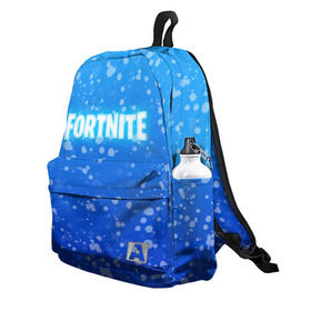 Рюкзак 3D с принтом FORTNITE WINTER ROYALE в городе Новоалтайск, 100% полиэстер | лямки с регулируемой длиной, сверху петелька, чтобы рюкзак можно было повесить на вешалку. Основное отделение закрывается на молнию, как и внешний карман. Внутри два дополнительных кармана, один из которых закрывается на молнию. По бокам два дополнительных кармашка | Тематика изображения на принте: 