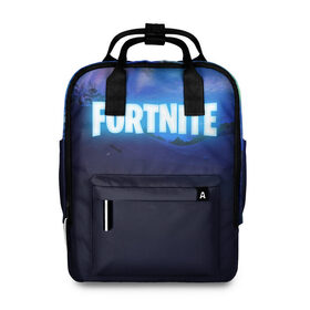 Женский рюкзак 3D с принтом FORTNITE WINTER ROYALE в городе Новоалтайск, 100% полиэстер | лямки с регулируемой длиной, сверху ручки, чтобы рюкзак нести как сумку. Основное отделение закрывается на молнию, как и внешний карман. Внутри два дополнительных кармана, один из которых закрывается на молнию. По бокам два дополнительных кармашка, куда поместится маленькая бутылочка
 | Тематика изображения на принте: 2019 | armor | armour | christmas | cybersport | esport | fortnite | game | llama | logo | winter | броня | зима | игра | киберспорт | лама | новогодний | новый год | фиолетовый | фирменные цвета | фортнайт