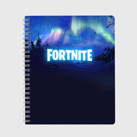 Тетрадь с принтом FORTNITE WINTER ROYALE в городе Новоалтайск, 100% бумага | 48 листов, плотность листов — 60 г/м2, плотность картонной обложки — 250 г/м2. Листы скреплены сбоку удобной пружинной спиралью. Уголки страниц и обложки скругленные. Цвет линий — светло-серый
 | 2019 | armor | armour | christmas | cybersport | esport | fortnite | game | llama | logo | winter | броня | зима | игра | киберспорт | лама | новогодний | новый год | фиолетовый | фирменные цвета | фортнайт
