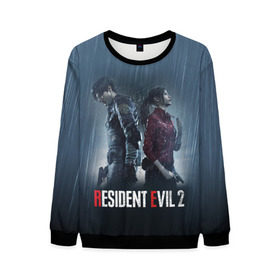 Мужской свитшот 3D с принтом Resident Evil 2 Remake в городе Новоалтайск, 100% полиэстер с мягким внутренним слоем | круглый вырез горловины, мягкая резинка на манжетах и поясе, свободная посадка по фигуре | 2019 | biohazard | blood | corporation | corps | evil | horror | remake | resident | survival | umbrella | zombie | амбрелла | выживание | зла | зомби | корпорация | кровь | обитель | ремейк | ужасы