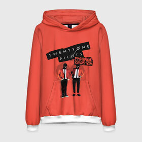 Мужская толстовка 3D с принтом Twenty One Pilots в городе Новоалтайск, 100% полиэстер | двухслойный капюшон со шнурком для регулировки, мягкие манжеты на рукавах и по низу толстовки, спереди карман-кенгуру с мягким внутренним слоем. | heathens | one | pilots | twenty | джош дан | инди | ник томас | поп | рэп | тайлер джозеф | хип хоп | электропоп