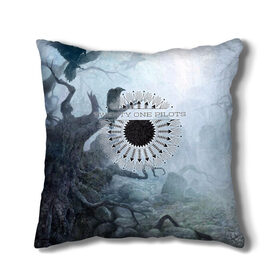 Подушка 3D с принтом Twenty One Pilots в городе Новоалтайск, наволочка – 100% полиэстер, наполнитель – холлофайбер (легкий наполнитель, не вызывает аллергию). | состоит из подушки и наволочки. Наволочка на молнии, легко снимается для стирки | 