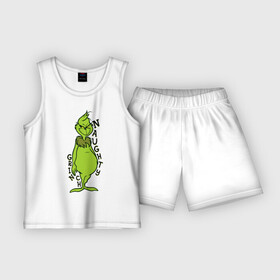 Детская пижама с шортами хлопок с принтом Naughty Grinch в городе Новоалтайск,  |  | grinch | гринч | новый год | рождество