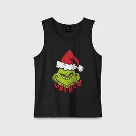 Детская майка хлопок с принтом Cristmas Grinch в городе Новоалтайск,  |  | Тематика изображения на принте: grinch | гринч | новый год | рождество