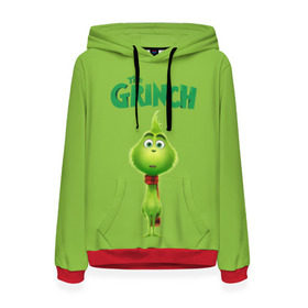 Женская толстовка 3D с принтом The Grinch в городе Новоалтайск, 100% полиэстер  | двухслойный капюшон со шнурком для регулировки, мягкие манжеты на рукавах и по низу толстовки, спереди карман-кенгуру с мягким внутренним слоем. | grinch | гринч | новый год | рождество