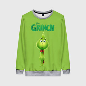 Женский свитшот 3D с принтом The Grinch в городе Новоалтайск, 100% полиэстер с мягким внутренним слоем | круглый вырез горловины, мягкая резинка на манжетах и поясе, свободная посадка по фигуре | grinch | гринч | новый год | рождество