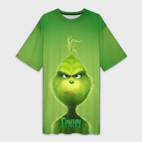 Платье-футболка 3D с принтом Гринч в городе Новоалтайск,  |  | grinch | гринч | новый год | рождество
