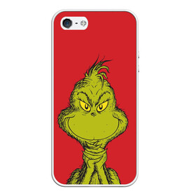 Чехол для iPhone 5/5S матовый с принтом Grinch в городе Новоалтайск, Силикон | Область печати: задняя сторона чехла, без боковых панелей | grinch | гринч | новый год | рождество