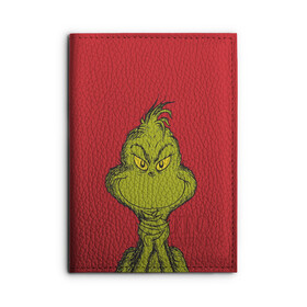 Обложка для автодокументов с принтом Grinch в городе Новоалтайск, натуральная кожа |  размер 19,9*13 см; внутри 4 больших “конверта” для документов и один маленький отдел — туда идеально встанут права | grinch | гринч | новый год | рождество
