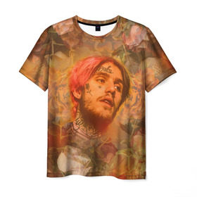 Мужская футболка 3D с принтом Lil Peep rose в городе Новоалтайск, 100% полиэфир | прямой крой, круглый вырез горловины, длина до линии бедер | Тематика изображения на принте: hip hop | lil | lil peep rose | peep | rap | roze | реп | роза | розы | рэп | хип хоп | цветок | цветочный паттерн | цветочный фон | цветы