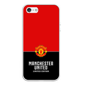 Чехол для iPhone 5/5S матовый с принтом Manchester United в городе Новоалтайск, Силикон | Область печати: задняя сторона чехла, без боковых панелей | манчестер | манчестер юнайтед | футбол
