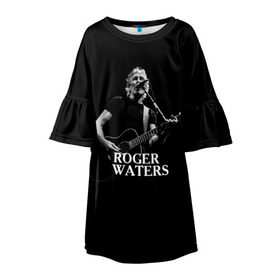 Детское платье 3D с принтом Roger Waters, Pink Floyd в городе Новоалтайск, 100% полиэстер | прямой силуэт, чуть расширенный к низу. Круглая горловина, на рукавах — воланы | roger waters | джордж уотерс | композитор | певец | поэт