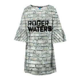 Детское платье 3D с принтом Roger Waters. The Wall в городе Новоалтайск, 100% полиэстер | прямой силуэт, чуть расширенный к низу. Круглая горловина, на рукавах — воланы | pink floyd | roger waters | джордж уотерс | композитор | певец | поэт