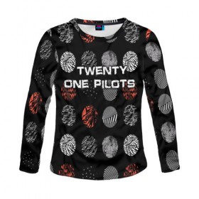 Женский лонгслив 3D с принтом Twenty One Pilots в городе Новоалтайск, 100% полиэстер | длинные рукава, круглый вырез горловины, полуприлегающий силуэт | heathens | one | pilots | twenty | джош дан | инди | ник томас | поп | рэп | тайлер джозеф | хип хоп | электропоп