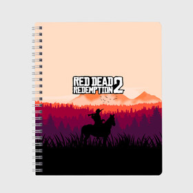 Тетрадь с принтом Red Dead Redemption в городе Новоалтайск, 100% бумага | 48 листов, плотность листов — 60 г/м2, плотность картонной обложки — 250 г/м2. Листы скреплены сбоку удобной пружинной спиралью. Уголки страниц и обложки скругленные. Цвет линий — светло-серый
 | dead | gamer | john | marston | rdr | red | redemption | rockstar | shooter | western | вестерн | джон | марстон | шутер