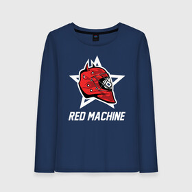 Женский лонгслив хлопок с принтом Red machine - Красная машина в городе Новоалтайск, 100% хлопок |  | hockey | machine | red | russia | team | красная | машина | россия | сборная | хоккей