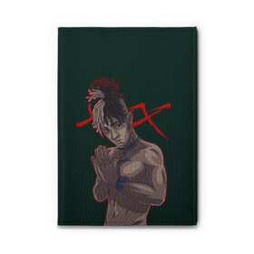 Обложка для автодокументов с принтом xxxtentation в городе Новоалтайск, натуральная кожа |  размер 19,9*13 см; внутри 4 больших “конверта” для документов и один маленький отдел — туда идеально встанут права | Тематика изображения на принте: rapp | xxxtentation | рэп | экс