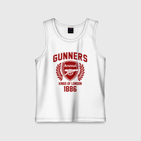 Детская майка хлопок с принтом Арсенал в городе Новоалтайск,  |  | arsenal | gooner | gunners | арсенал | канониры | клубная | лондон | фанатская | футбол | футбольная | футбольный клуб | футбольный клуб arsenal