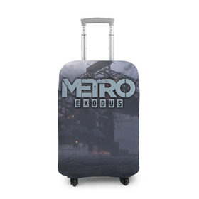 Чехол для чемодана 3D с принтом Metro Exodus в городе Новоалтайск, 86% полиэфир, 14% спандекс | двустороннее нанесение принта, прорези для ручек и колес | 