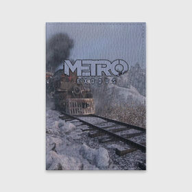 Обложка для паспорта матовая кожа с принтом Metro Exodus в городе Новоалтайск, натуральная матовая кожа | размер 19,3 х 13,7 см; прозрачные пластиковые крепления | Тематика изображения на принте: 