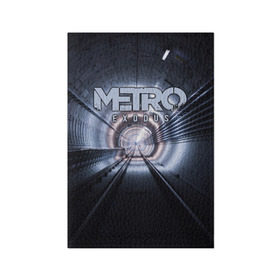 Обложка для паспорта матовая кожа с принтом Metro Exodus в городе Новоалтайск, натуральная матовая кожа | размер 19,3 х 13,7 см; прозрачные пластиковые крепления | exodus | horror | metro | survival | исход | метро | мутация | оружия | стелс | шутер | экшен