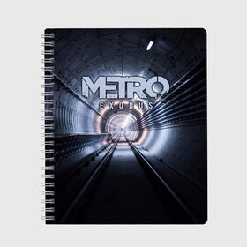 Тетрадь с принтом Metro Exodus в городе Новоалтайск, 100% бумага | 48 листов, плотность листов — 60 г/м2, плотность картонной обложки — 250 г/м2. Листы скреплены сбоку удобной пружинной спиралью. Уголки страниц и обложки скругленные. Цвет линий — светло-серый
 | exodus | horror | metro | survival | исход | метро | мутация | оружия | стелс | шутер | экшен