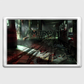 Магнит 45*70 с принтом Metro Exodus в городе Новоалтайск, Пластик | Размер: 78*52 мм; Размер печати: 70*45 | Тематика изображения на принте: exodus | horror | metro | survival | исход | метро | мутация | оружия | стелс | шутер | экшен