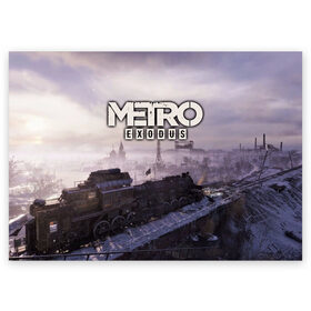 Поздравительная открытка с принтом Metro Exodus в городе Новоалтайск, 100% бумага | плотность бумаги 280 г/м2, матовая, на обратной стороне линовка и место для марки
 | exodus | horror | metro | survival | исход | метро | мутация | оружия | стелс | шутер | экшен