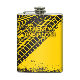 Фляга с принтом Twenty One Pilots в городе Новоалтайск, металлический корпус | емкость 0,22 л, размер 125 х 94 мм. Виниловая наклейка запечатывается полностью | heathens | one | pilots | twenty | джош дан | инди | ник томас | поп | рэп | тайлер джозеф | хип хоп | электропоп