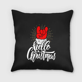 Подушка 3D с принтом Hello Christmas Metall в городе Новоалтайск, наволочка – 100% полиэстер, наполнитель – холлофайбер (легкий наполнитель, не вызывает аллергию). | состоит из подушки и наволочки. Наволочка на молнии, легко снимается для стирки | 2019 | bad | christmas | happy new year | merry | new year | santa | santa claus | год | год свиньи | дед мороз | клаус | металл | новый | олень | рождество | рок | санта | свинья | череп