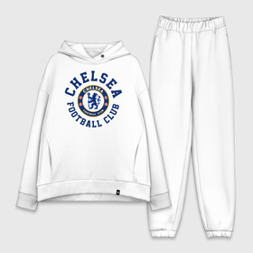 Женский костюм хлопок Oversize с принтом Челси в городе Новоалтайск,  |  | blue is | chelsea | chelsea fc | ktbffh | the blues | апл | аристократы | клубная | лондон | пенсионеры | синие | фанатская | футбол | футбольная | футбольный клуб | футбольный клуб челси | челси