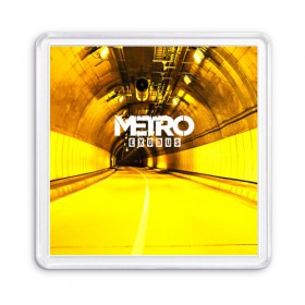 Магнит 55*55 с принтом METRO EXODUS в городе Новоалтайск, Пластик | Размер: 65*65 мм; Размер печати: 55*55 мм | 