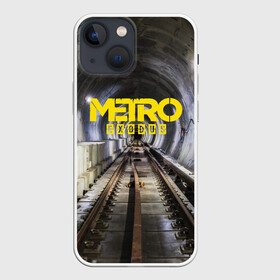 Чехол для iPhone 13 mini с принтом METRO EXODUS в городе Новоалтайск,  |  | Тематика изображения на принте: ak47 | metro 2033 | metro exodus | апокалипсис | артем | глуховский | дорога | маски | ночь | оружие | поезд | противогаз | сталкеры