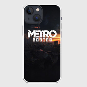 Чехол для iPhone 13 mini с принтом METRO EXODUS в городе Новоалтайск,  |  | Тематика изображения на принте: ak47 | metro 2033 | metro exodus | апокалипсис | артем | глуховский | дорога | маски | ночь | оружие | поезд | противогаз | сталкеры