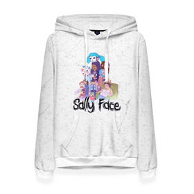 Женская толстовка 3D с принтом Sally Face в городе Новоалтайск, 100% полиэстер  | двухслойный капюшон со шнурком для регулировки, мягкие манжеты на рукавах и по низу толстовки, спереди карман-кенгуру с мягким внутренним слоем. | sally face | гизмо | девид | девочка | игра | лари | ларри | мальчик | маска | мрачная | на лице | пых | с протезом | сал | сали | салли | салли фейс | фейс | фэйс | эддисон | эшли