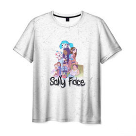 Мужская футболка 3D с принтом Sally Face в городе Новоалтайск, 100% полиэфир | прямой крой, круглый вырез горловины, длина до линии бедер | sally face | гизмо | девид | девочка | игра | лари | ларри | мальчик | маска | мрачная | на лице | пых | с протезом | сал | сали | салли | салли фейс | фейс | фэйс | эддисон | эшли