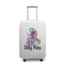 Чехол для чемодана 3D с принтом Sally Face в городе Новоалтайск, 86% полиэфир, 14% спандекс | двустороннее нанесение принта, прорези для ручек и колес | sally face | гизмо | девид | девочка | игра | лари | ларри | мальчик | маска | мрачная | на лице | пых | с протезом | сал | сали | салли | салли фейс | фейс | фэйс | эддисон | эшли