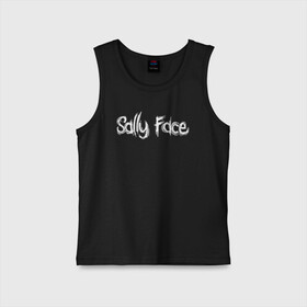 Детская майка хлопок с принтом Sally Face в городе Новоалтайск,  |  | sally face | гизмо | девид | девочка | игра | лари | ларри | мальчик | маска | мрачная | на лице | пых | с протезом | сал | сали | салли | салли фейс | фейс | фэйс | эддисон | эшли