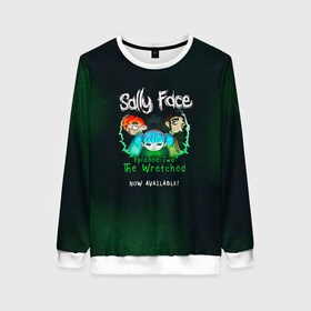 Женский свитшот 3D с принтом Sally Face в городе Новоалтайск, 100% полиэстер с мягким внутренним слоем | круглый вырез горловины, мягкая резинка на манжетах и поясе, свободная посадка по фигуре | sally face | гизмо | девид | девочка | игра | лари | ларри | мальчик | маска | мрачная | на лице | пых | с протезом | сал | сали | салли | салли фейс | фейс | фэйс | эддисон | эшли