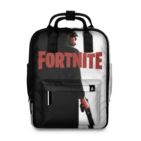 Женский рюкзак 3D с принтом The Reaper Half Black Fortnite в городе Новоалтайск, 100% полиэстер | лямки с регулируемой длиной, сверху ручки, чтобы рюкзак нести как сумку. Основное отделение закрывается на молнию, как и внешний карман. Внутри два дополнительных кармана, один из которых закрывается на молнию. По бокам два дополнительных кармашка, куда поместится маленькая бутылочка
 | Тематика изображения на принте: 2019 | armor | armour | cybersport | esport | fortnite | game | llama | logo | броня | игра | киберспорт | лама | симулятор строительства | строительство | фортнайт | черный