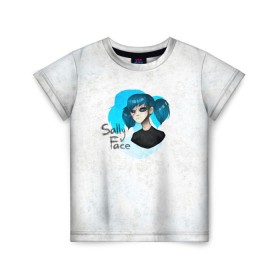 Детская футболка 3D с принтом Sally Face в городе Новоалтайск, 100% гипоаллергенный полиэфир | прямой крой, круглый вырез горловины, длина до линии бедер, чуть спущенное плечо, ткань немного тянется | sally face | гизмо | девид | девочка | игра | лари | ларри | мальчик | маска | мрачная | на лице | пых | с протезом | сал | сали | салли | салли фейс | фейс | фэйс | эддисон | эшли