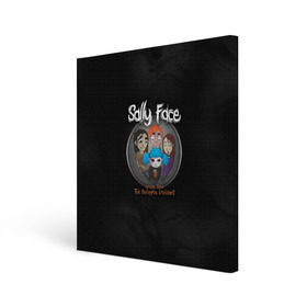 Холст квадратный с принтом Sally Face в городе Новоалтайск, 100% ПВХ |  | sally face | гизмо | девид | девочка | игра | лари | ларри | мальчик | маска | мрачная | на лице | пых | с протезом | сал | сали | салли | салли фейс | фейс | фэйс | эддисон | эшли