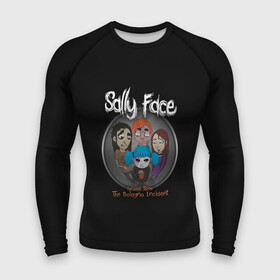 Мужской рашгард 3D с принтом Sally Face в городе Новоалтайск,  |  | Тематика изображения на принте: sally face | гизмо | девид | девочка | игра | лари | ларри | мальчик | маска | мрачная | на лице | пых | с протезом | сал | сали | салли | салли фейс | фейс | фэйс | эддисон | эшли