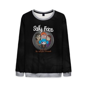 Мужской свитшот 3D с принтом Sally Face в городе Новоалтайск, 100% полиэстер с мягким внутренним слоем | круглый вырез горловины, мягкая резинка на манжетах и поясе, свободная посадка по фигуре | sally face | гизмо | девид | девочка | игра | лари | ларри | мальчик | маска | мрачная | на лице | пых | с протезом | сал | сали | салли | салли фейс | фейс | фэйс | эддисон | эшли