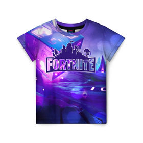 Детская футболка 3D с принтом Fortnite в городе Новоалтайск, 100% гипоаллергенный полиэфир | прямой крой, круглый вырез горловины, длина до линии бедер, чуть спущенное плечо, ткань немного тянется | fortnite | save | the | world | битва | борьба | выживани | зомби | королевская | монстры | симулятора | фортнайт