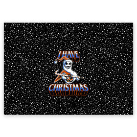 Поздравительная открытка с принтом The Nightmare Before Christmas в городе Новоалтайск, 100% бумага | плотность бумаги 280 г/м2, матовая, на обратной стороне линовка и место для марки
 | Тематика изображения на принте: before | burton | christmas | halloween | jack | nightmare | skellington | tim | xmas | бёртон | джек | перед | рождество | рождеством | скеллингтон | тим | хеллоуин | хэллоуин